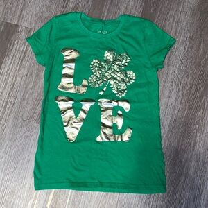 The Children’s Place Green graphic Tee Love Design